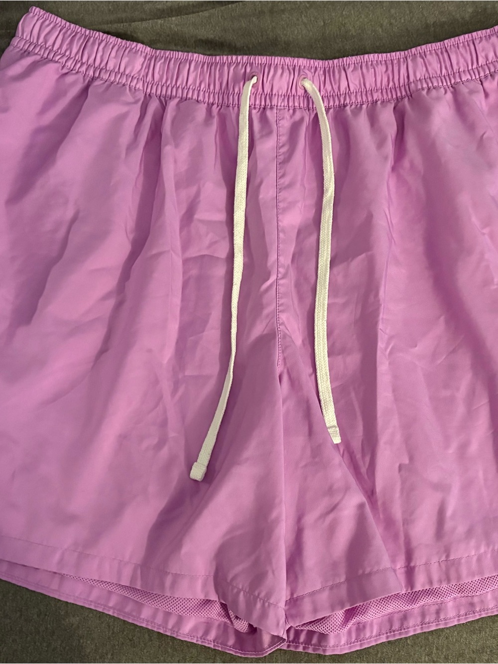 Nike Men's Lavender Athletic Drawstring Shorts